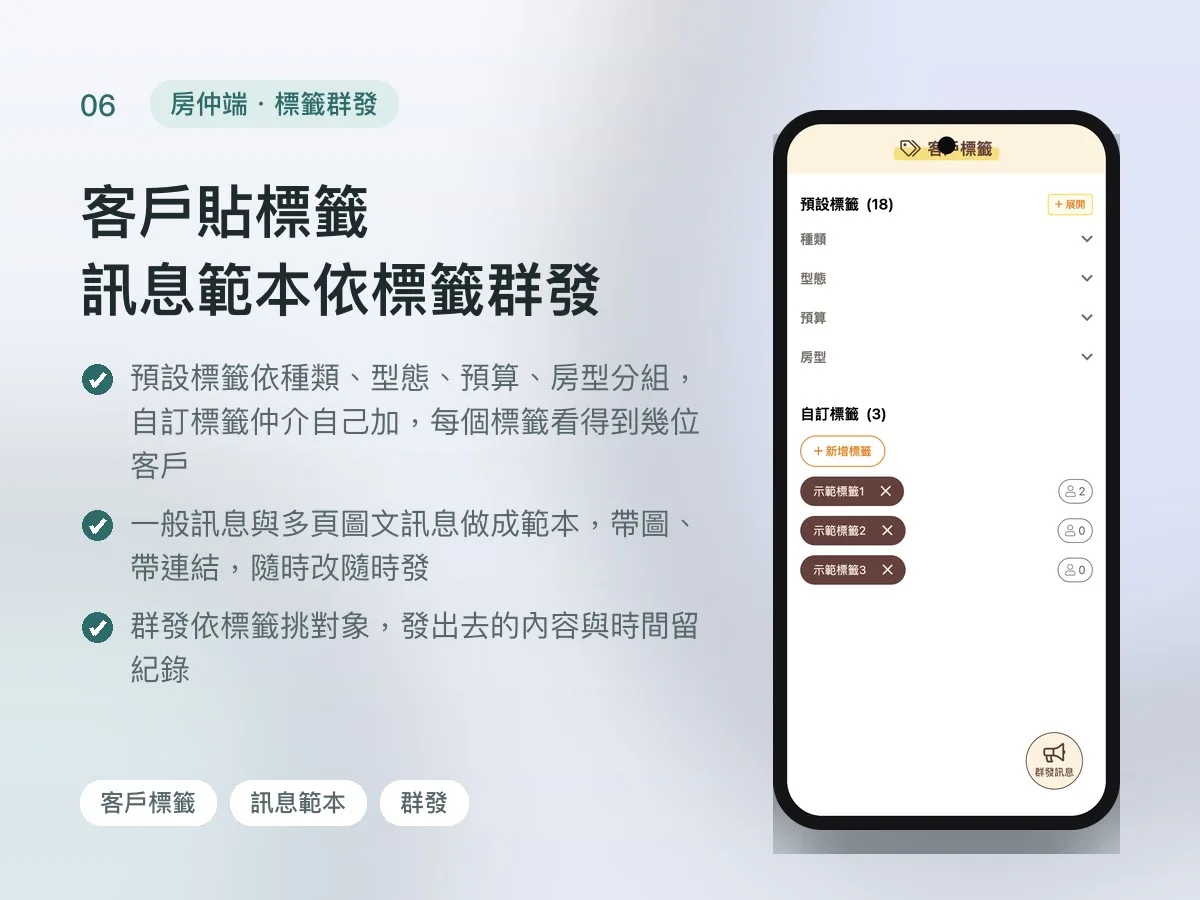 狸樂聚 LINE 官方帳號工具（屋主端＋房仲端） 畫面 6