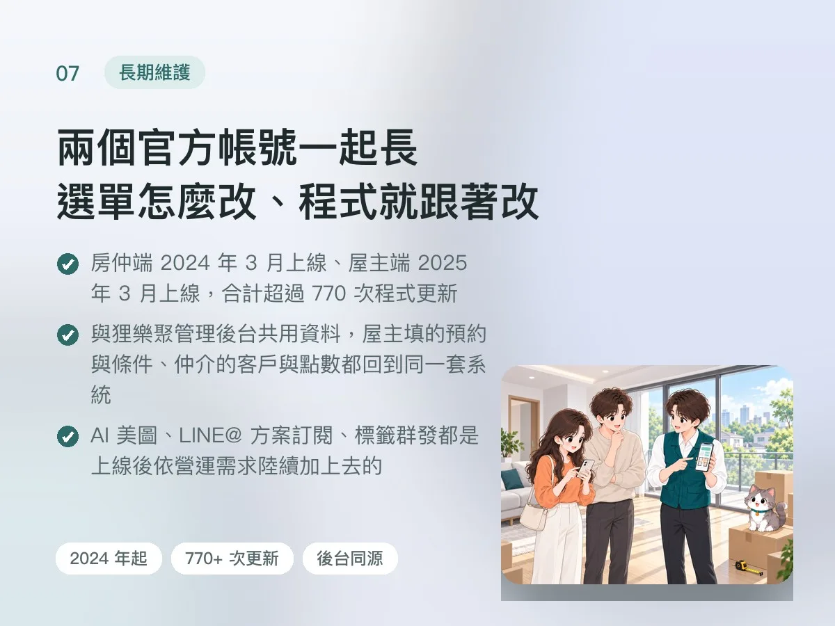 狸樂聚 LINE 官方帳號工具（屋主端＋房仲端） 畫面 7