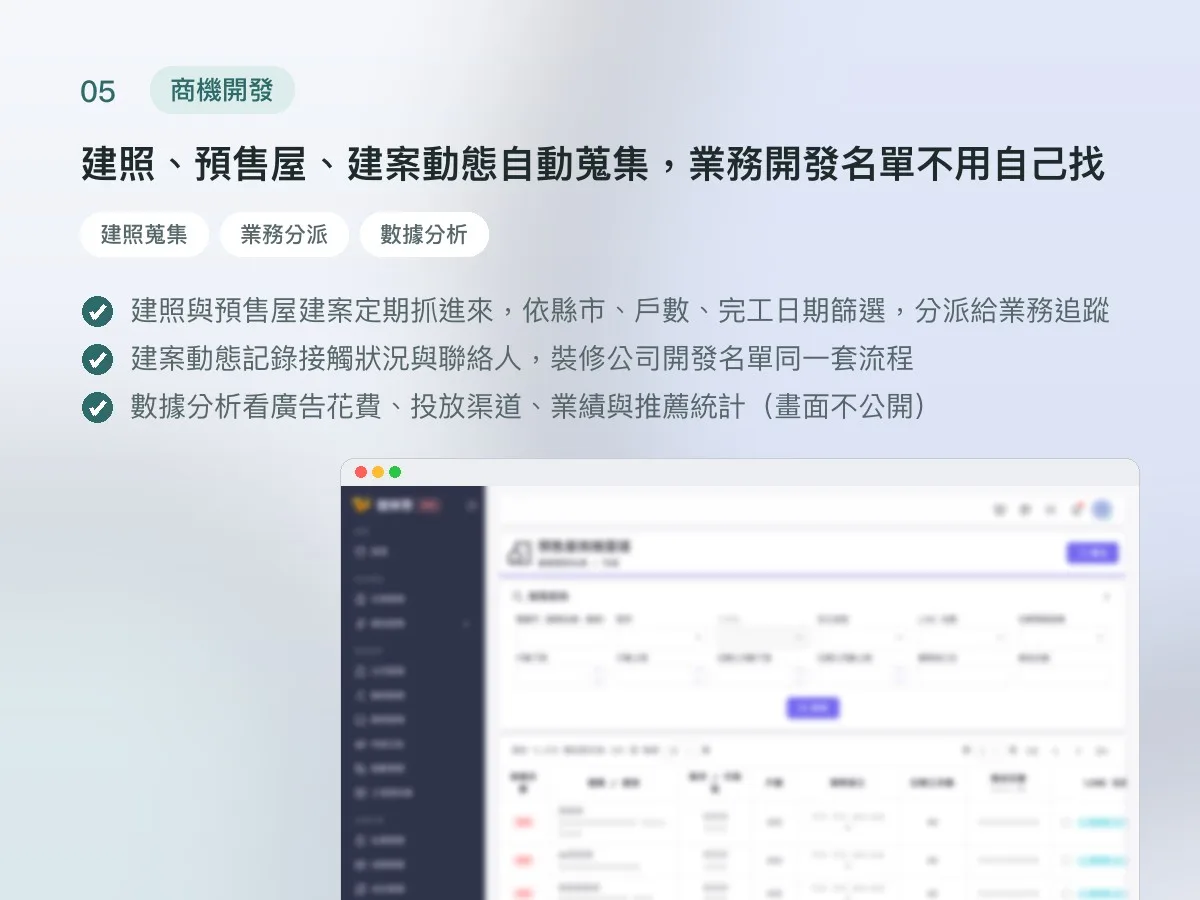 狸樂聚 裝修媒合營運平台（管理後台＋廠商後台） 畫面 5